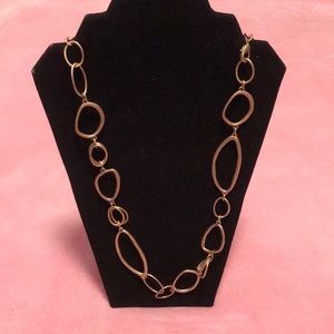 Long Matte Gold Necklace